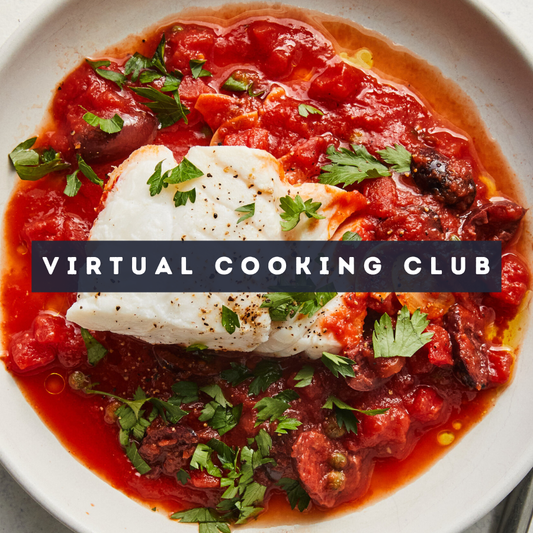 Virtual Cooking Club: Poached Fish Puttanesca Wed, Aug 26 5:00 PM